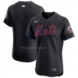 Maglia Baseball Uomo New York Mets Home Elite Nero